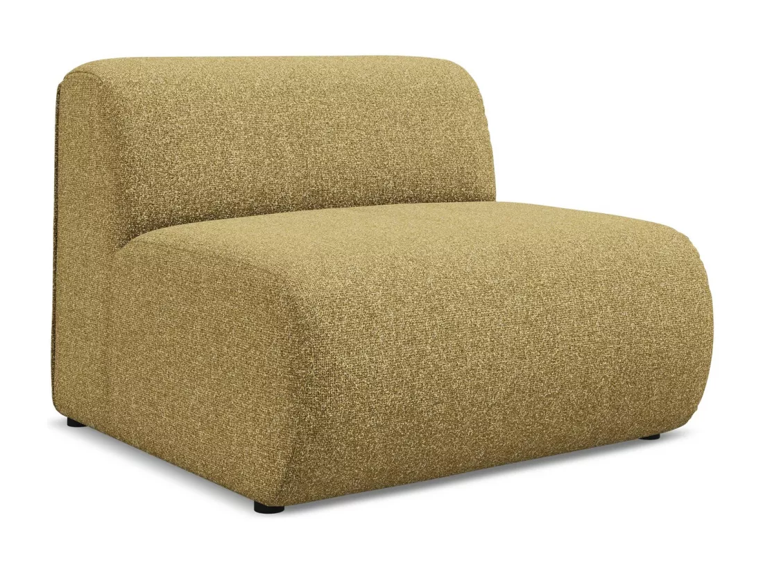 Fauteuil pour canapé modulable en tissu texturé - moutarde - EKAHI