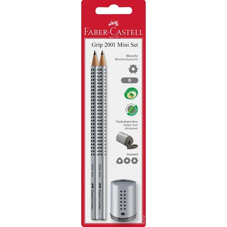 Faber-Castell Bleistiftset Grip 2001, silver