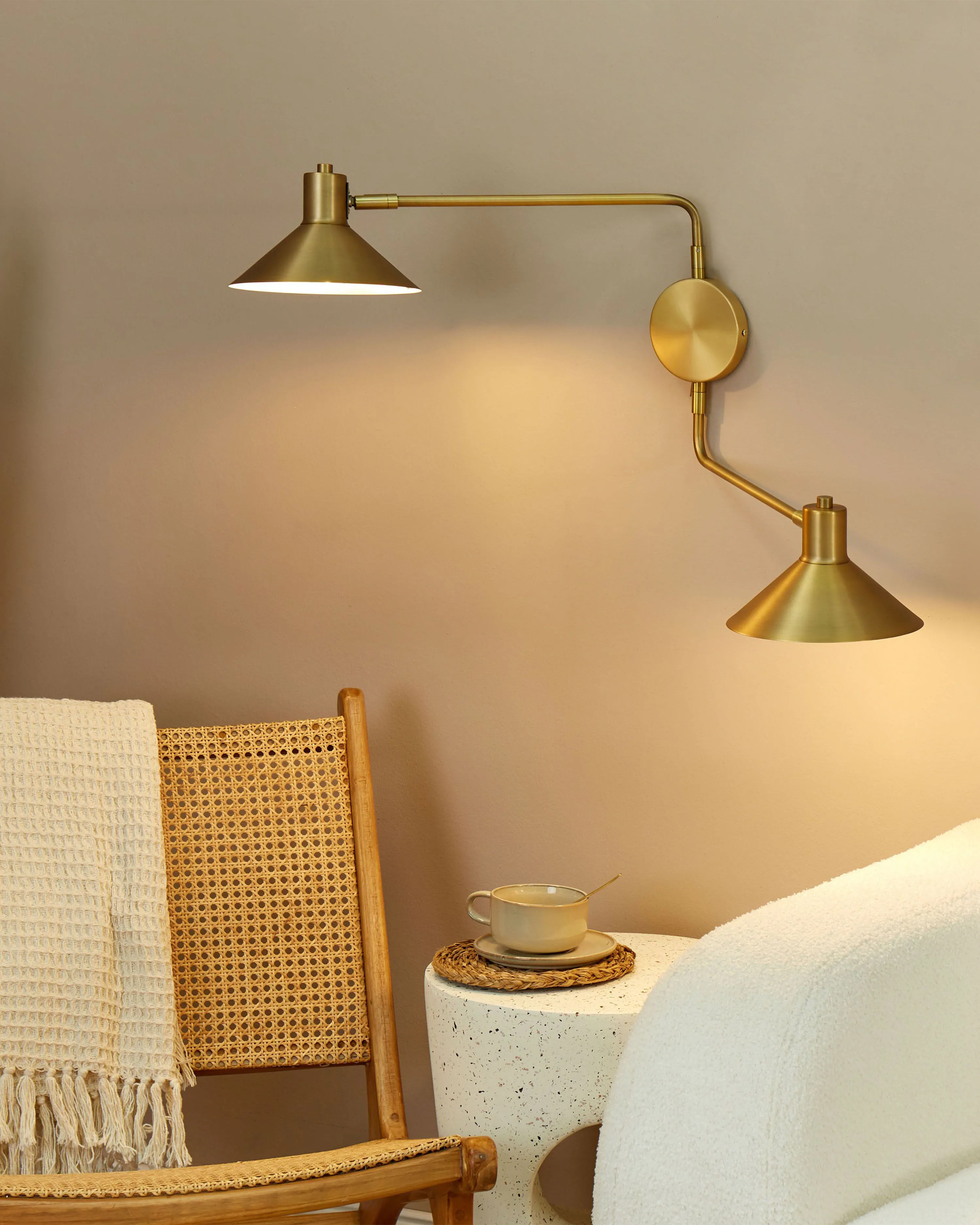 Wandlamp KADASSA verstelbaar Metaal Goud