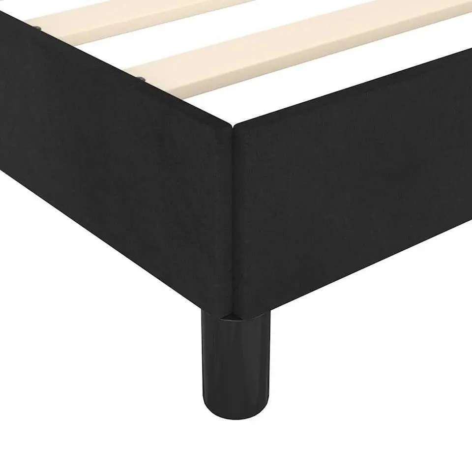 vidaXL - Bed frame zonder matras - Zwart - Fluweel - 140x200 cm