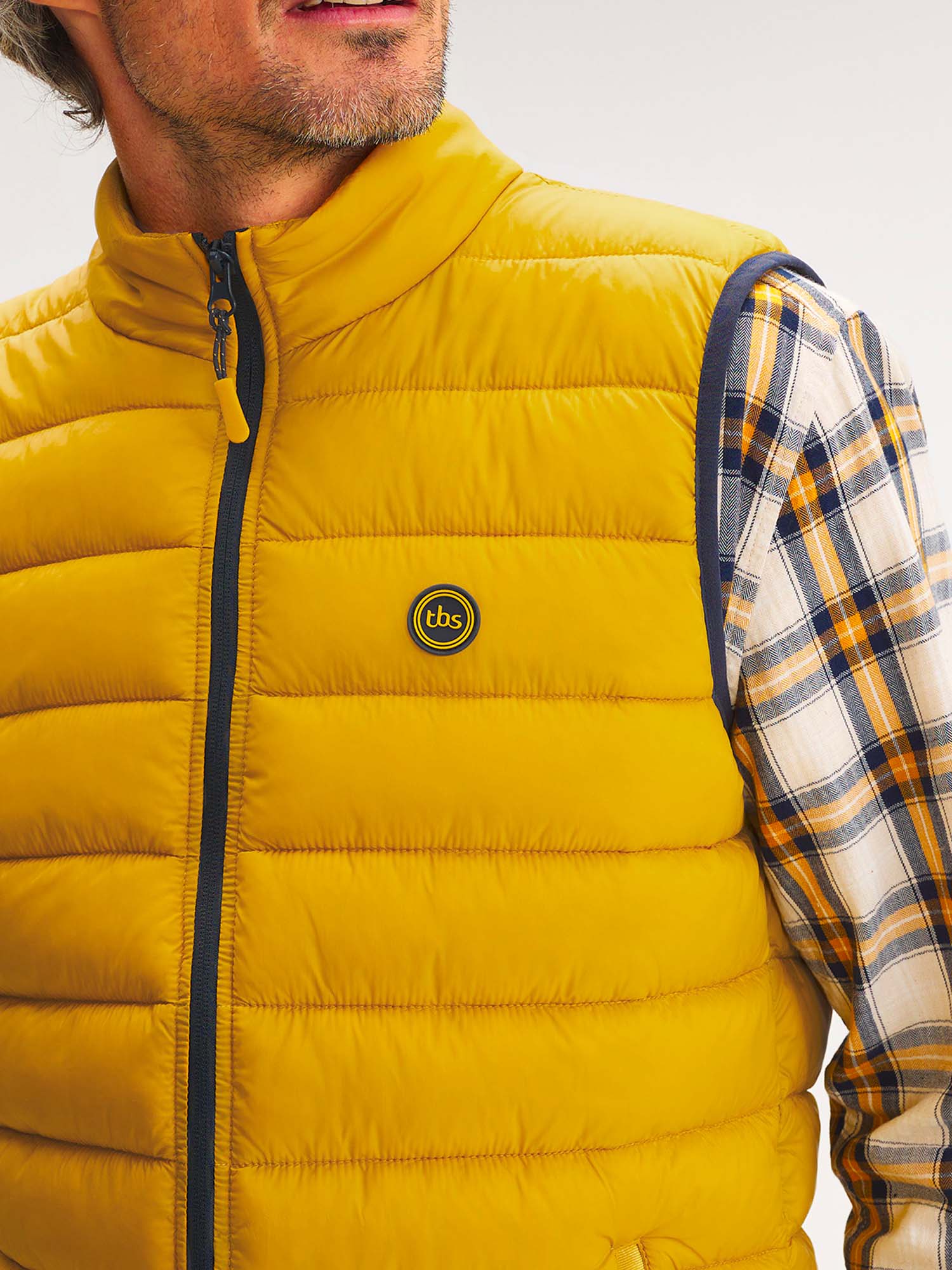Doudoune Homme Sans Manches Jaune