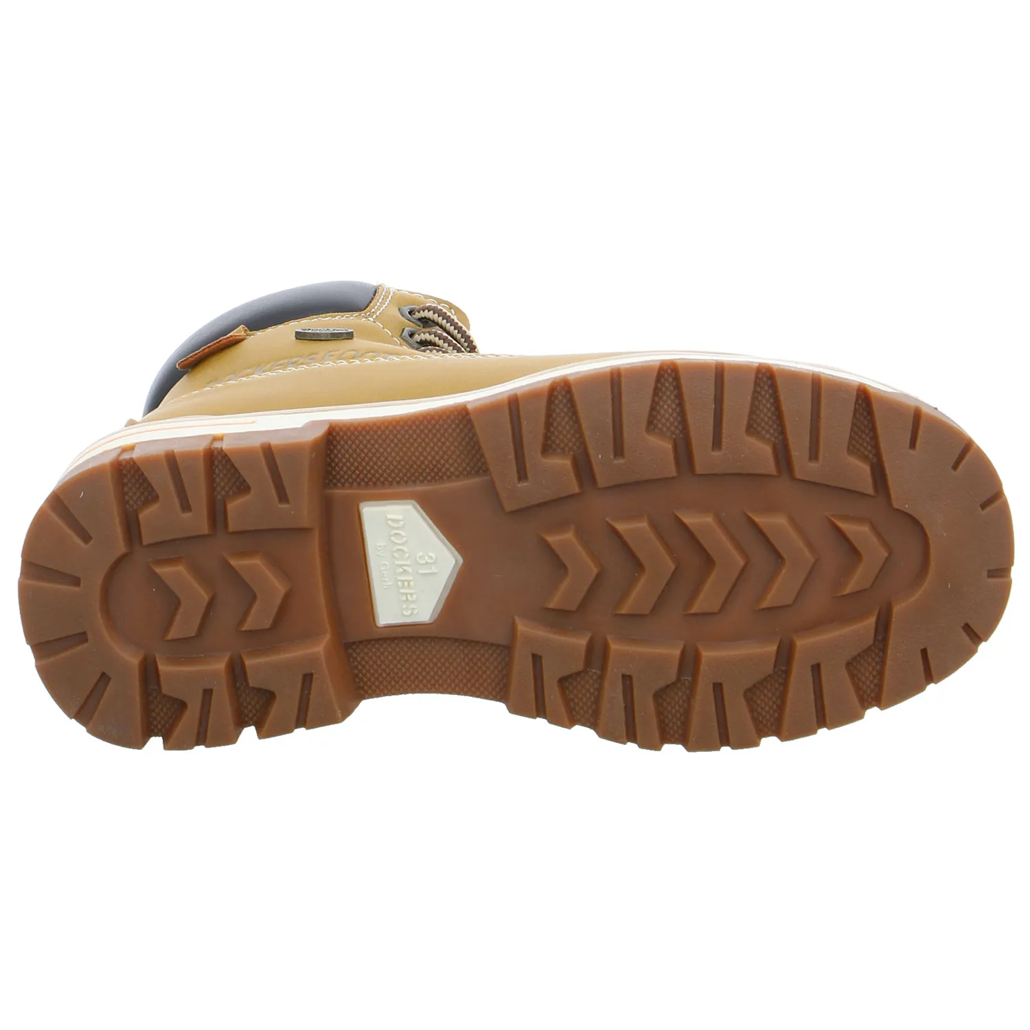 DOCKERS Jungen-Winter-Bottine Camel Lederimitat  Winter-Boot