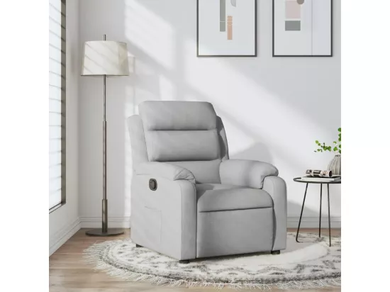 Fauteuil inclinable Gris clair Tissu