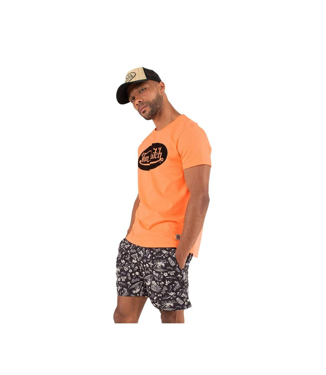 T-shirt col rond homme en coton Front