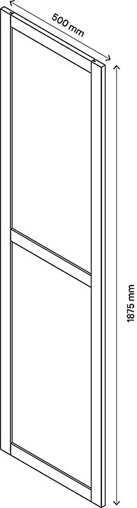 Porte battante verre transparent effet chêne GoodHome Atomia H. 187,2 x L. 49,7 cm