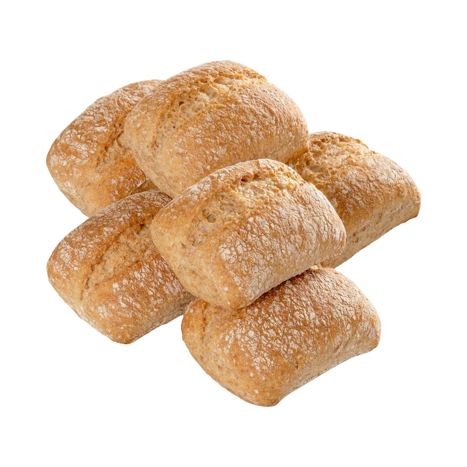 6 petits pains 100 % blé entier
