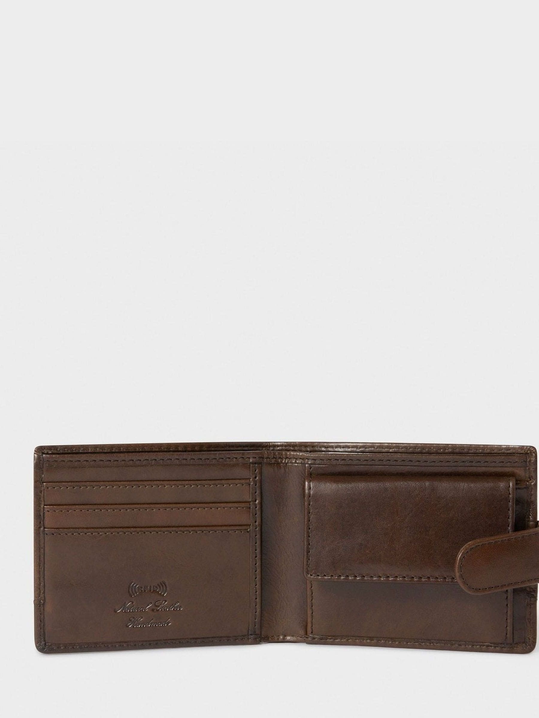Bruin - Osprey London - The London bruine leren portemonnee