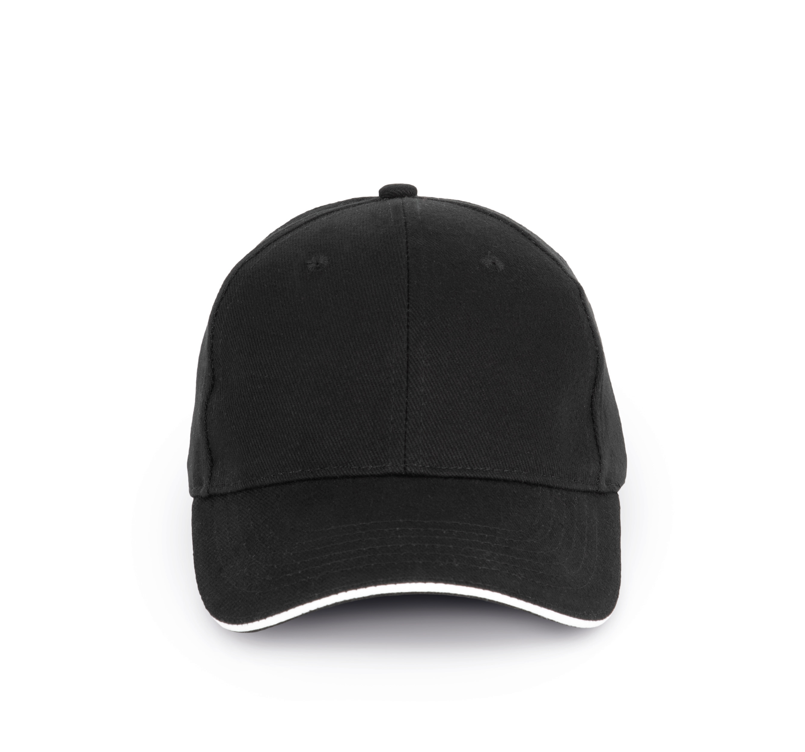 K-up KP198 - Casquette en Coton Bio à Visière Contrastée - 6 Panneaux
