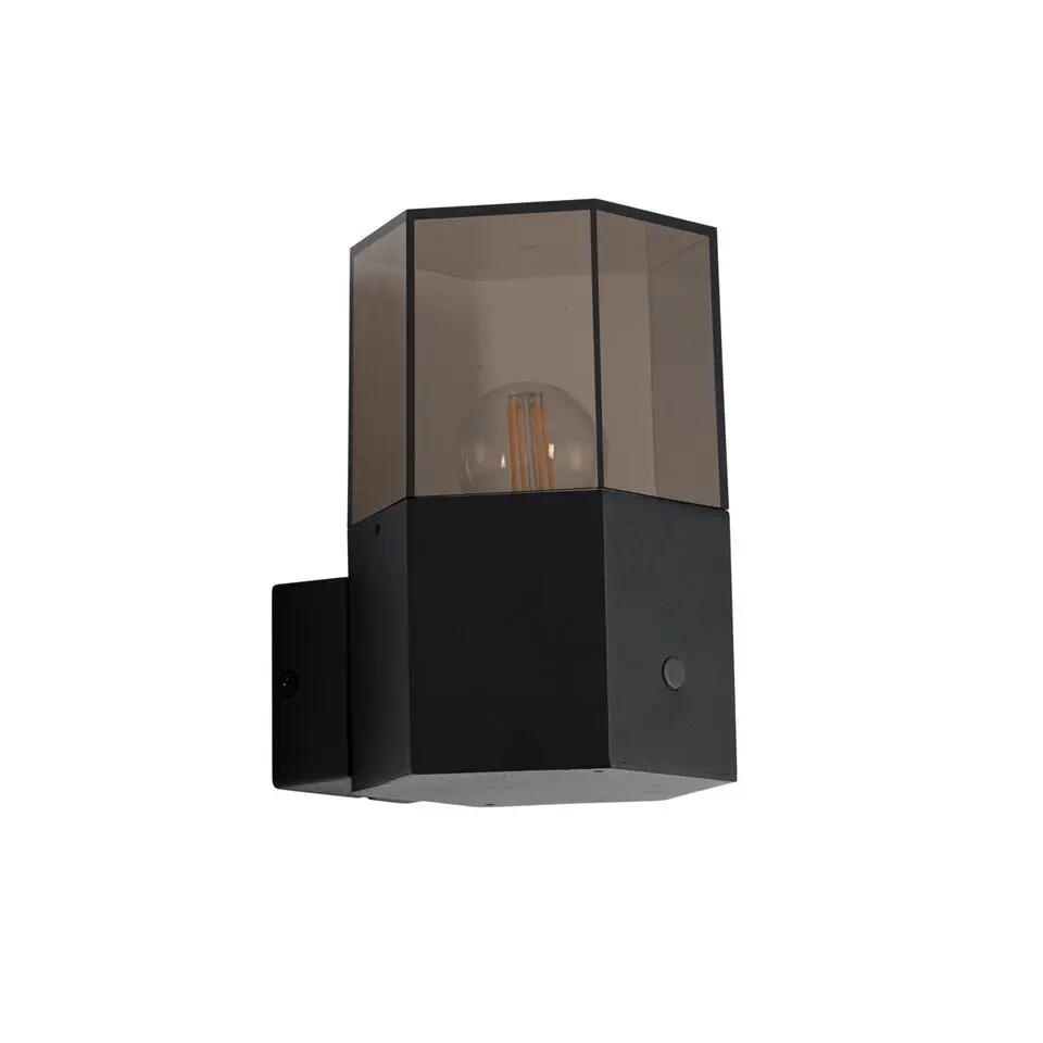 Qazqa buitenlampen met sensor denmark zwart e27