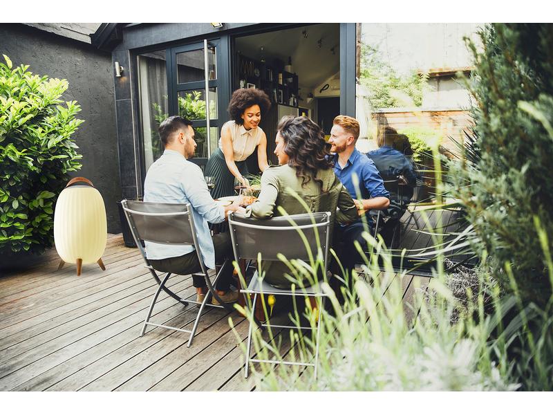 ezilight Laterne Ambiant M, Kabellose Bluetooth Musiklaterne