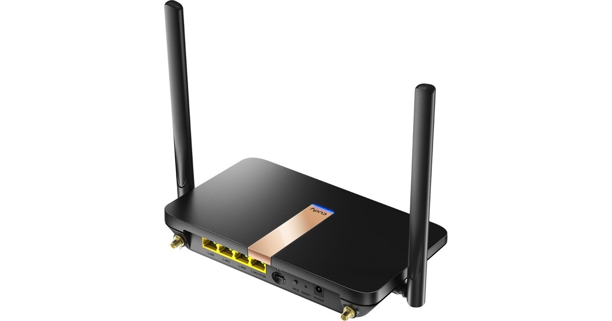 CudyAC1200 Wi-Fi Mesh 4G LTE Cat4 mesh router  (Zwart, Cudy Mesh, Cudy App, nano SIM-slot)