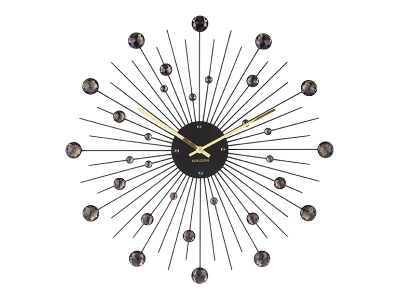 Wall Clock Sunburst Large KA4859 Silver