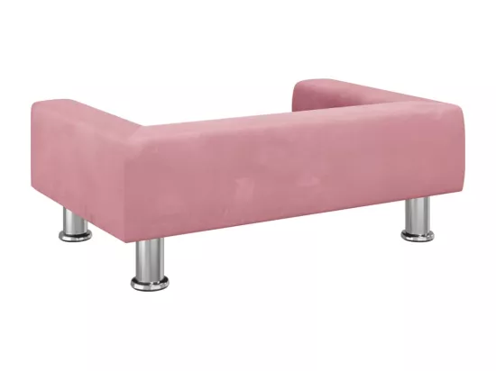 Canapé pour enfants rose 70x45x26,5 cm velours
