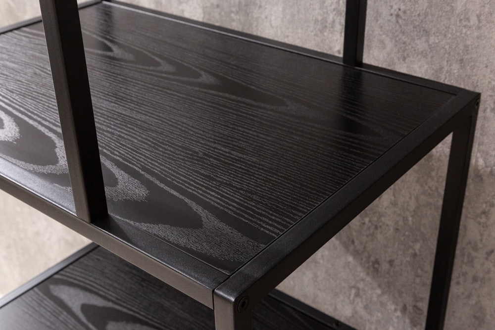 riess-ambiente Bücherregal SLIM LINE - Industrial 185cm Esche schwarz sechs Regalböden pflegeleicht