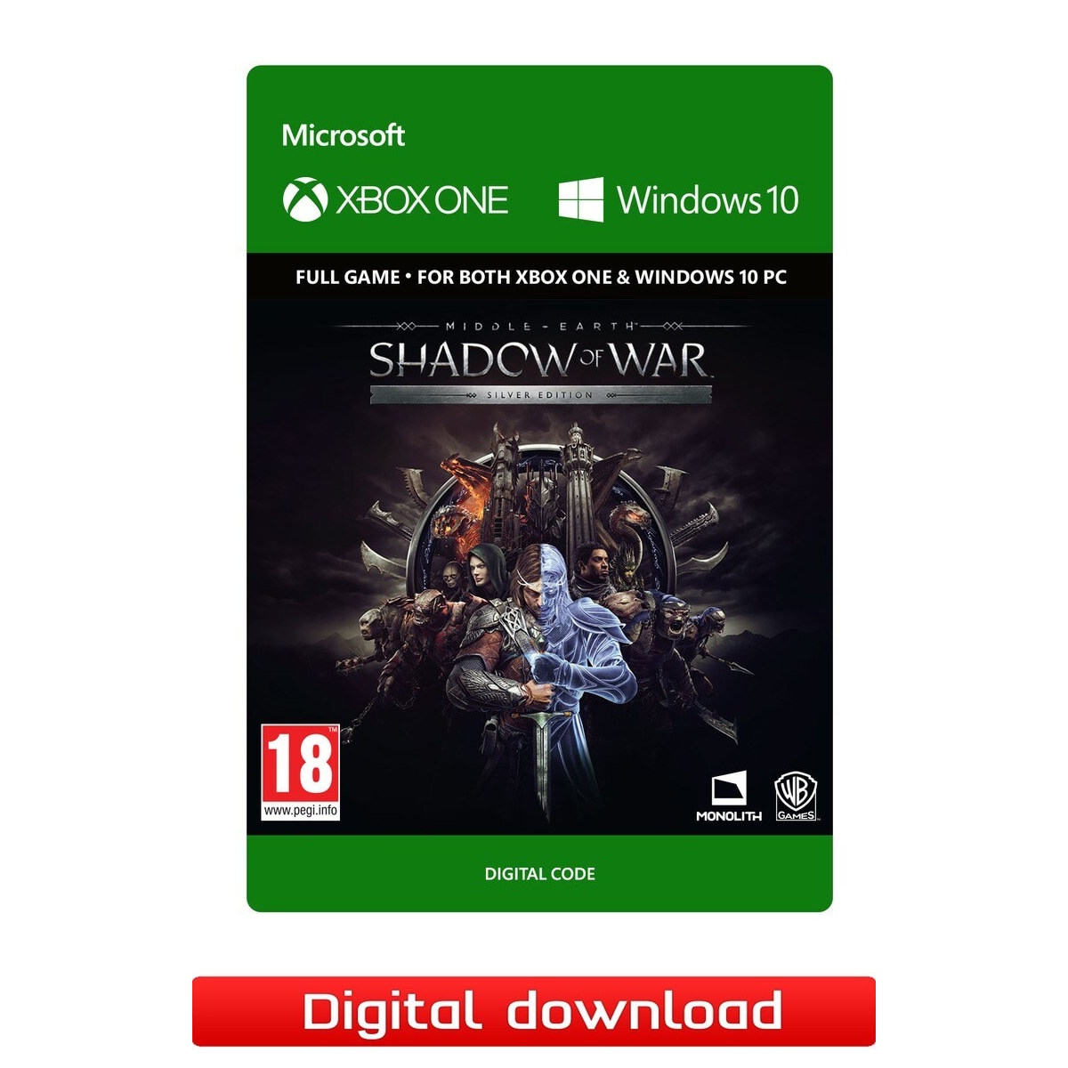 Middle-earth Shadow of War Silver Edition - XOne PC Windows