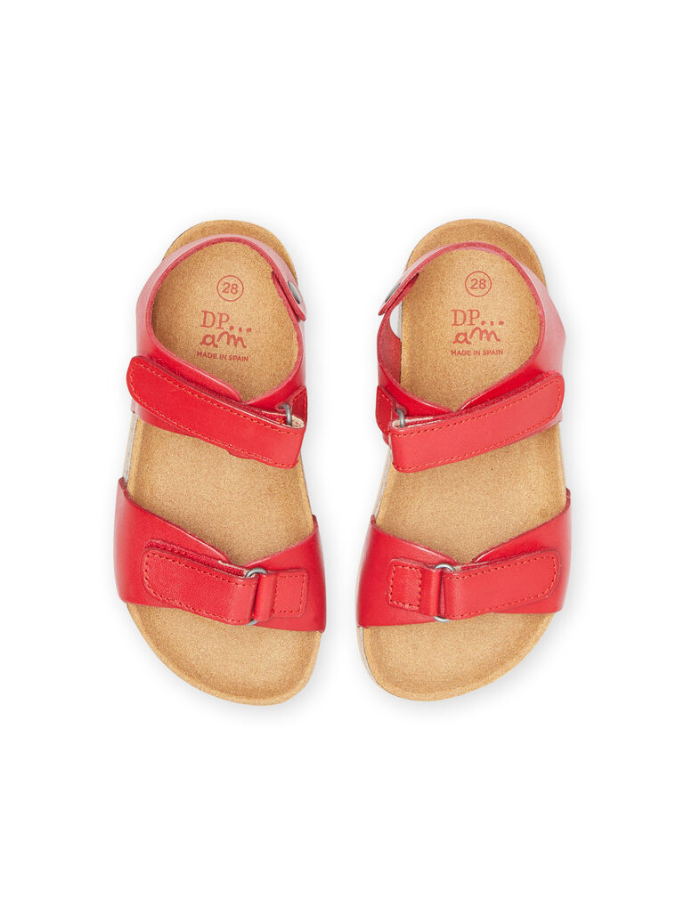 Sandales rouges enfant garçon