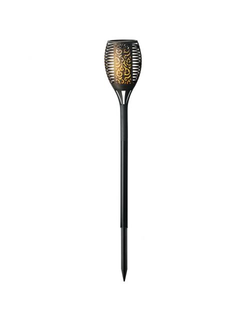 Lumineo Solar Fakkel Met Vlam Effect - Tuinverlichting - 61.5 cm Zwart 72 led