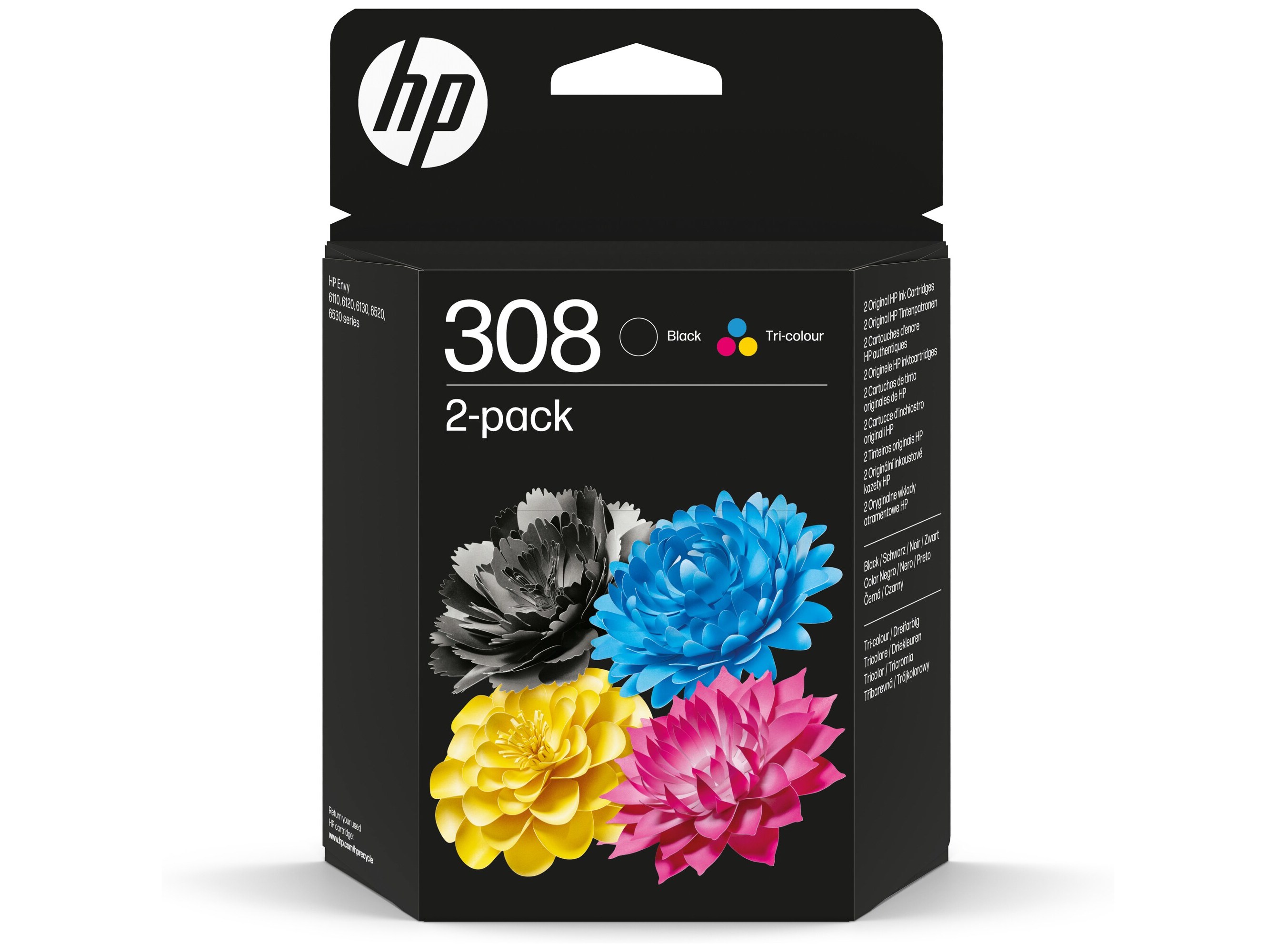 TINTEIRO ORIGINAL HP 308 PRETO E TRI-COLOR