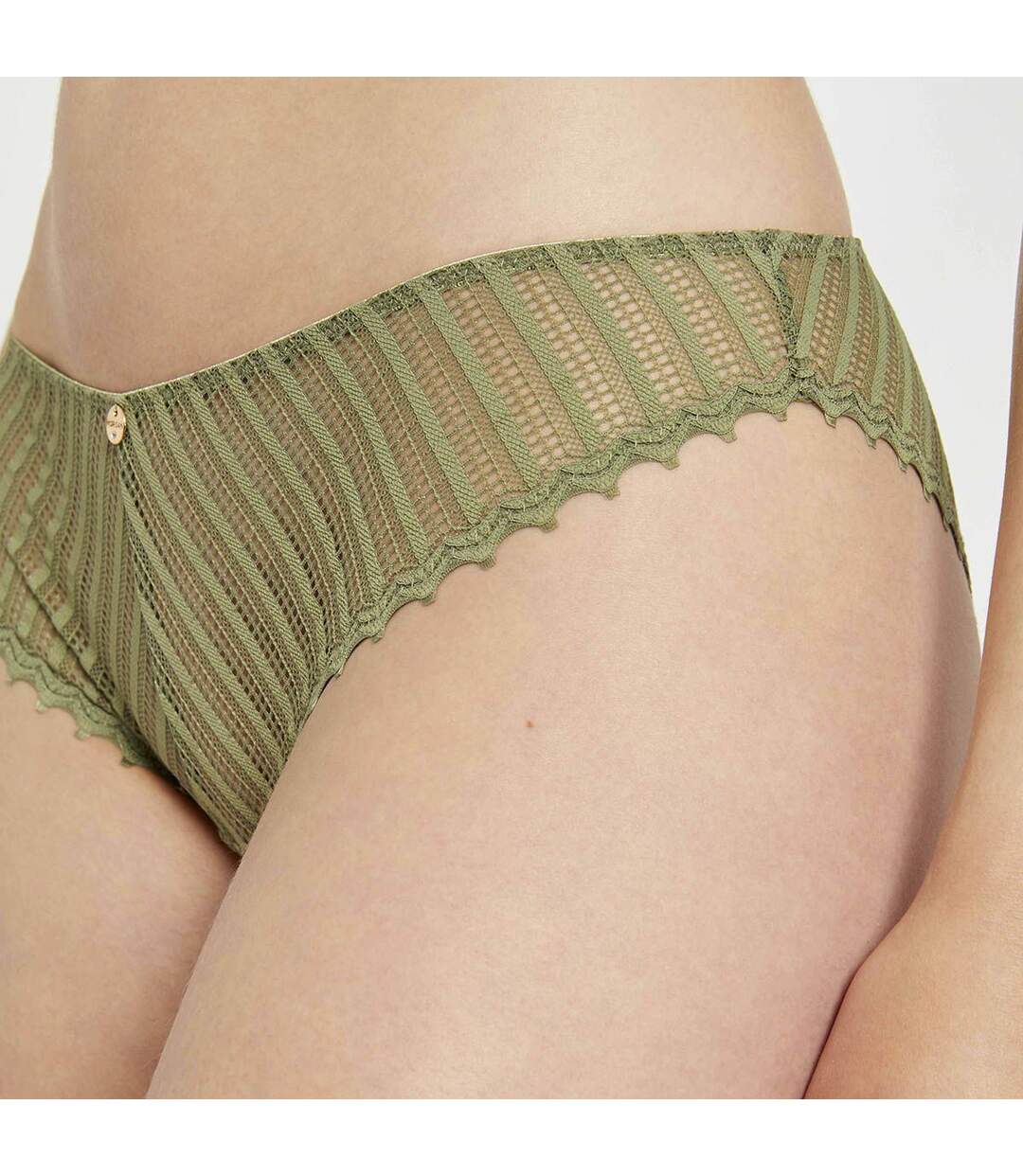 Slip kaki Kenza dentelle