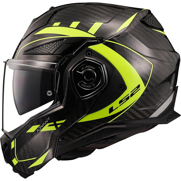 LS2 - Casque FF901 Advant X Carbon Future II Carbone / Jaune fluo / Brillant