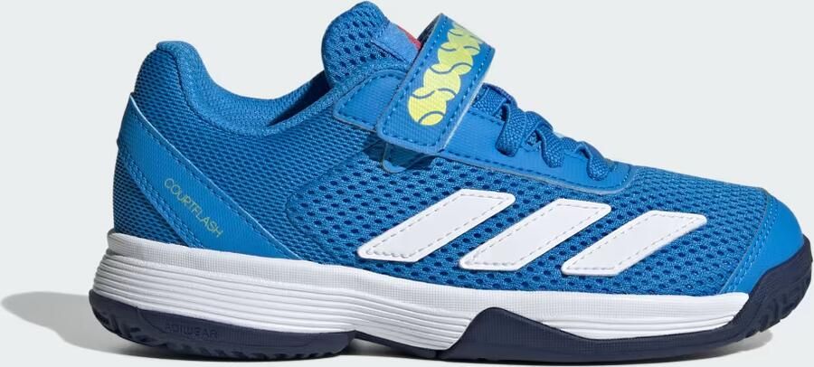 Adidas Perfor ce Courtflash Tennisschoenen Met Klittenband Kids Kinderen Blauw