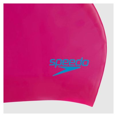 Bonnet de Bain Junior Speedo pour Cheveux Longs Rose/Bleu