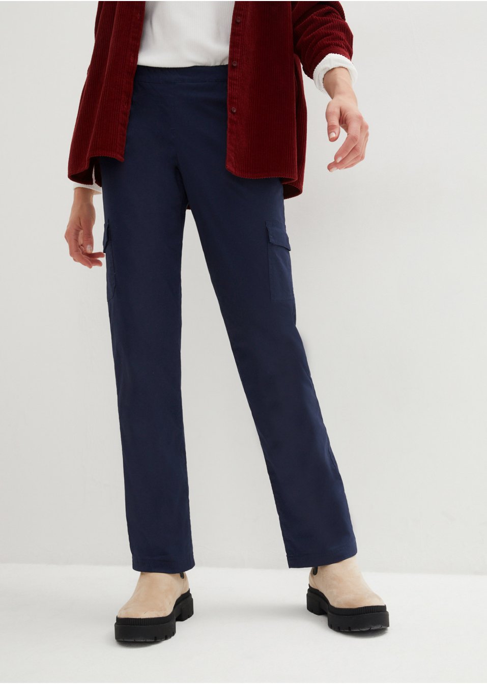 Pantalon cargo thermique à taille élastiquée