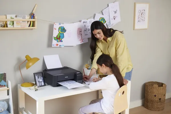 Epson EcoTank L1250 - Printer - farve - blækprinter - kan genopfyldes - A4 - 5760 x 1440 dpi - op til 10 spm (mono) / op til 5 spm (farve) - kapacitet: 100 ark - USB, Wi-Fi - sort