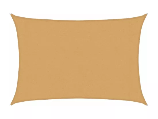 Voile d'ombrage 160 g/m² rectangulaire sable 3x4 m PEHD