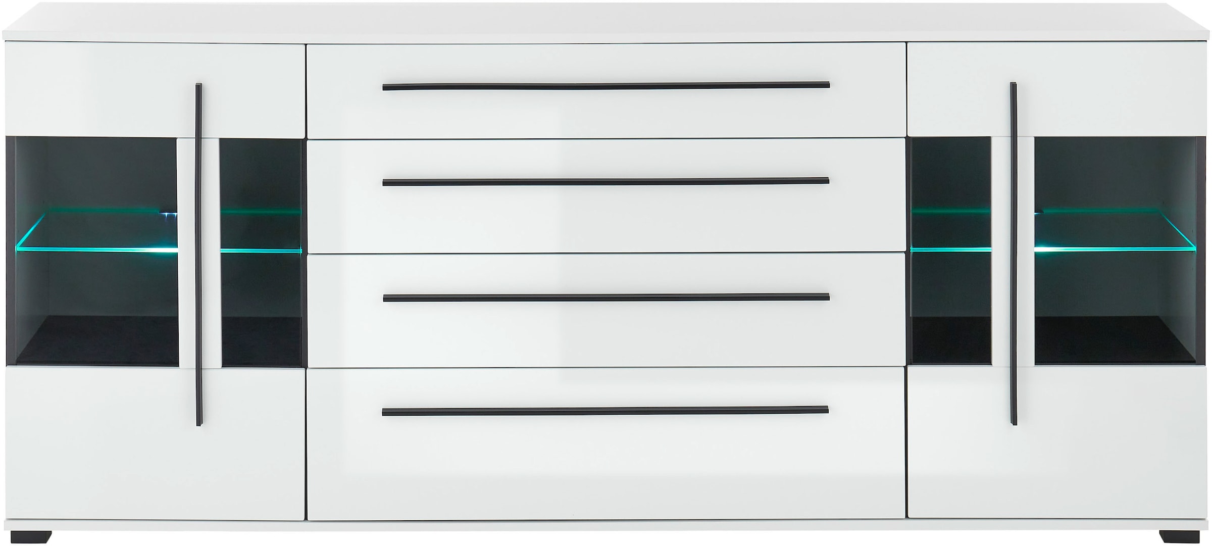 INOSIGN Sideboard »Cantara, moderner Schrank, Kommode in Eiche Evoke oder weiss« schwarze Stangengriffe, ausreichend Stauraum, vielseitig einsetzbar