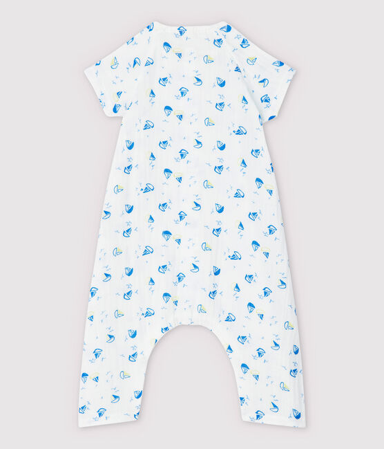 Combinaison longue bateau bébé en tissu couche en coton biologique