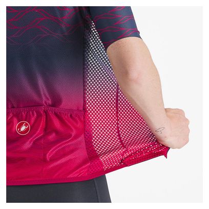 Maillot Manches Courtes Femme Castelli Climber's 2.0 Bleu/Rose