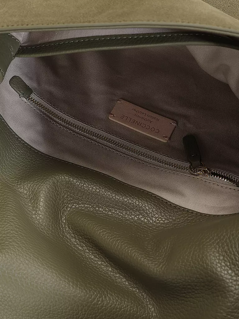 COCCINELLE Ledertasche - Henkeltasche LIYA  SUEDE olive