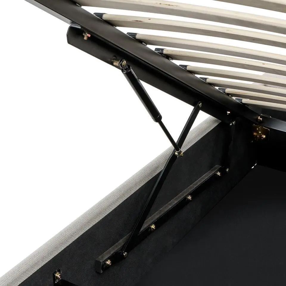 DINAN - Tweepersoonsbed - Lichtbeige - 140 x 200 cm - Polyester