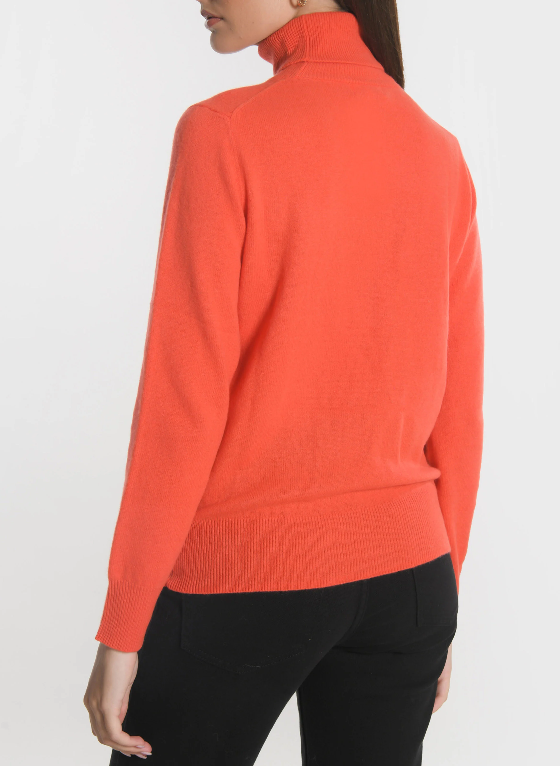 ANITA - Col roulé droit en laine et cachemire | Orange