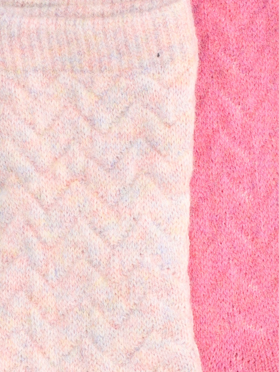 FANCY WOOL&VISCOSE SOCKS 2P