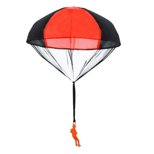 (3er Set) Fallschirm Springer Spielzeug Wurf Soldat Figur Gleitschirm - Grün / Orange / Blau