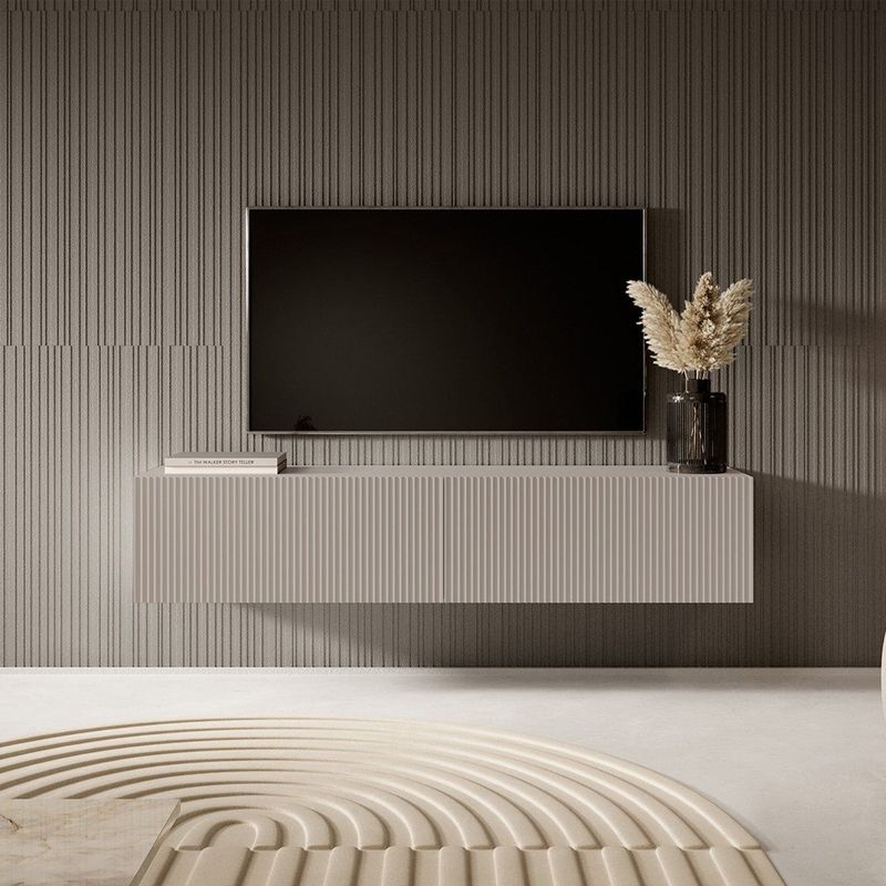 NADUVI - Vesper - TV-Meubel - Greige - Hout - Breedte 140 cm