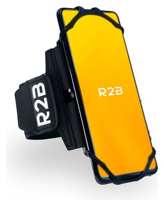 Brassard Téléphone R2B de course avec rotation à 360 degrés - jusqu'à 6 5 pouces Noir