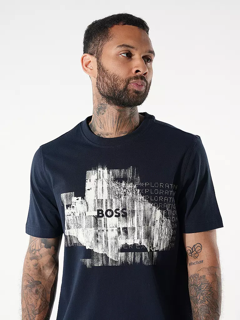 BOSS T-Shirt TE_ALIEN blau