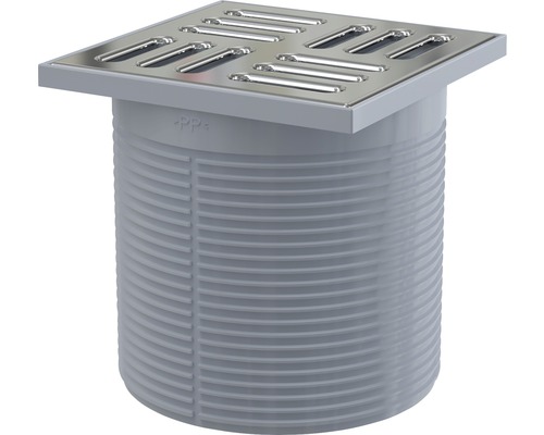 Alcadrain verlengstuk inclusief RVS rooster 105 mm x 105 mm