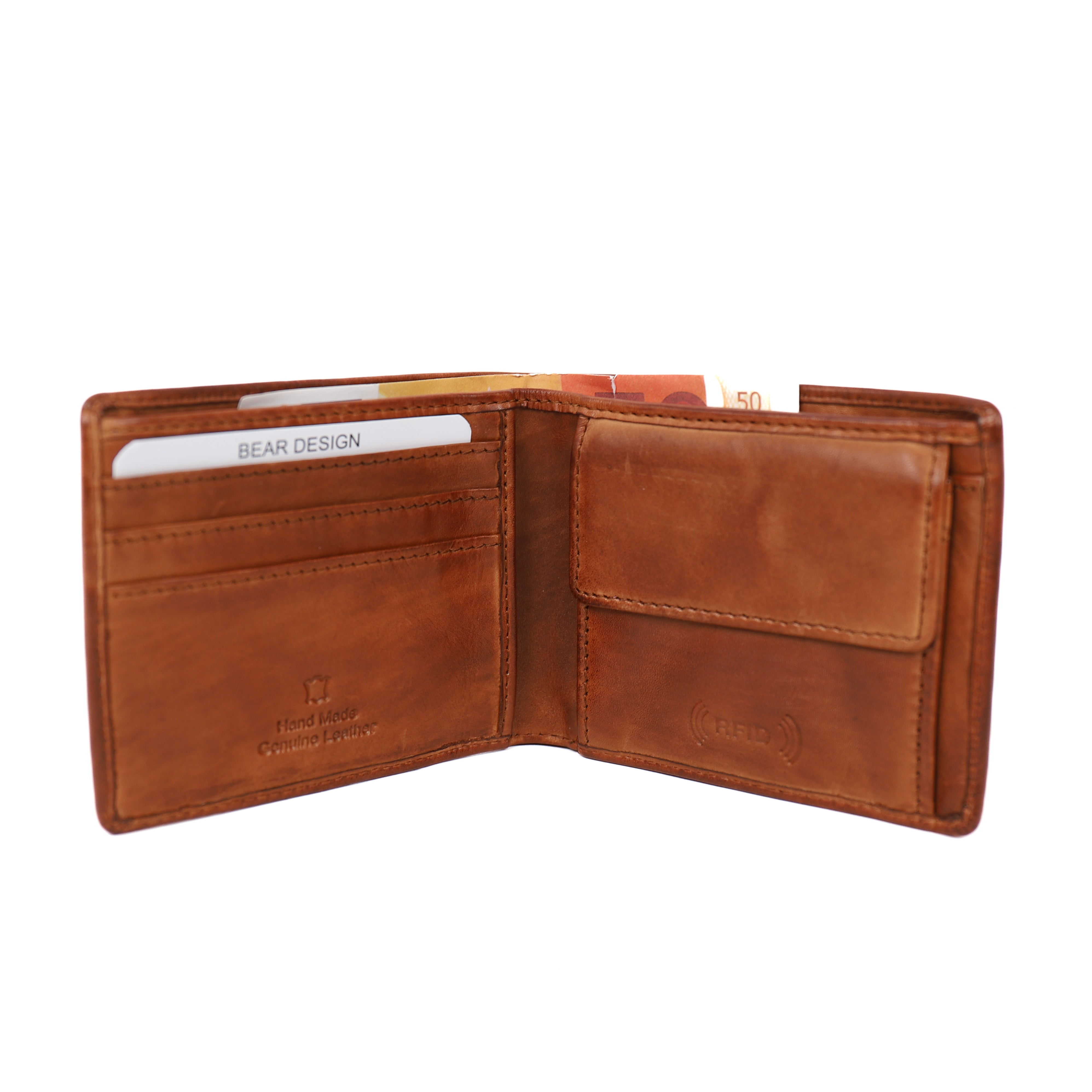 Billfold 'Fabian' cognac Cognac