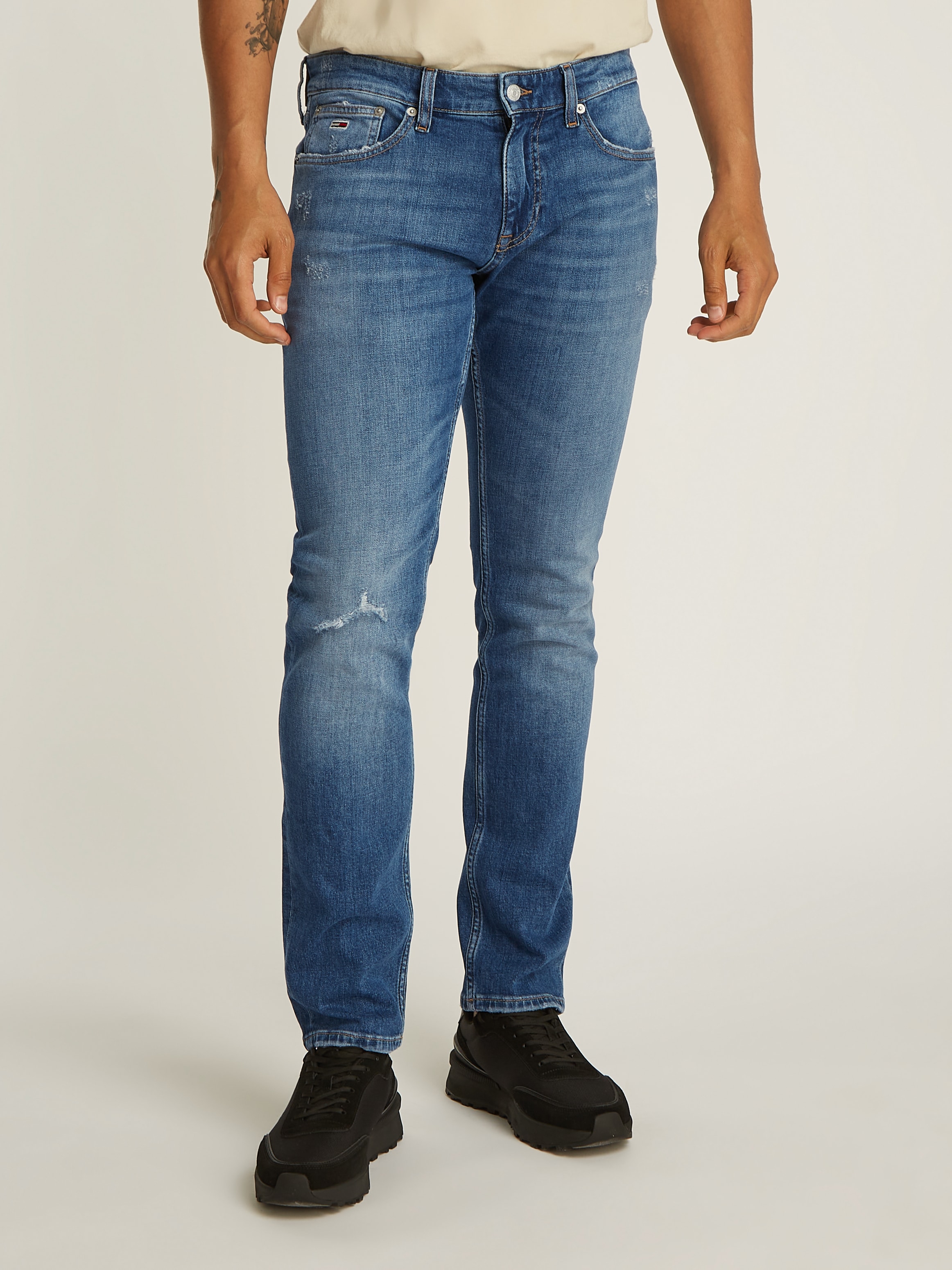 Tommy Jeans Slim-fit-Jeans »Scanton Slim Denim«, mit Logostickereien