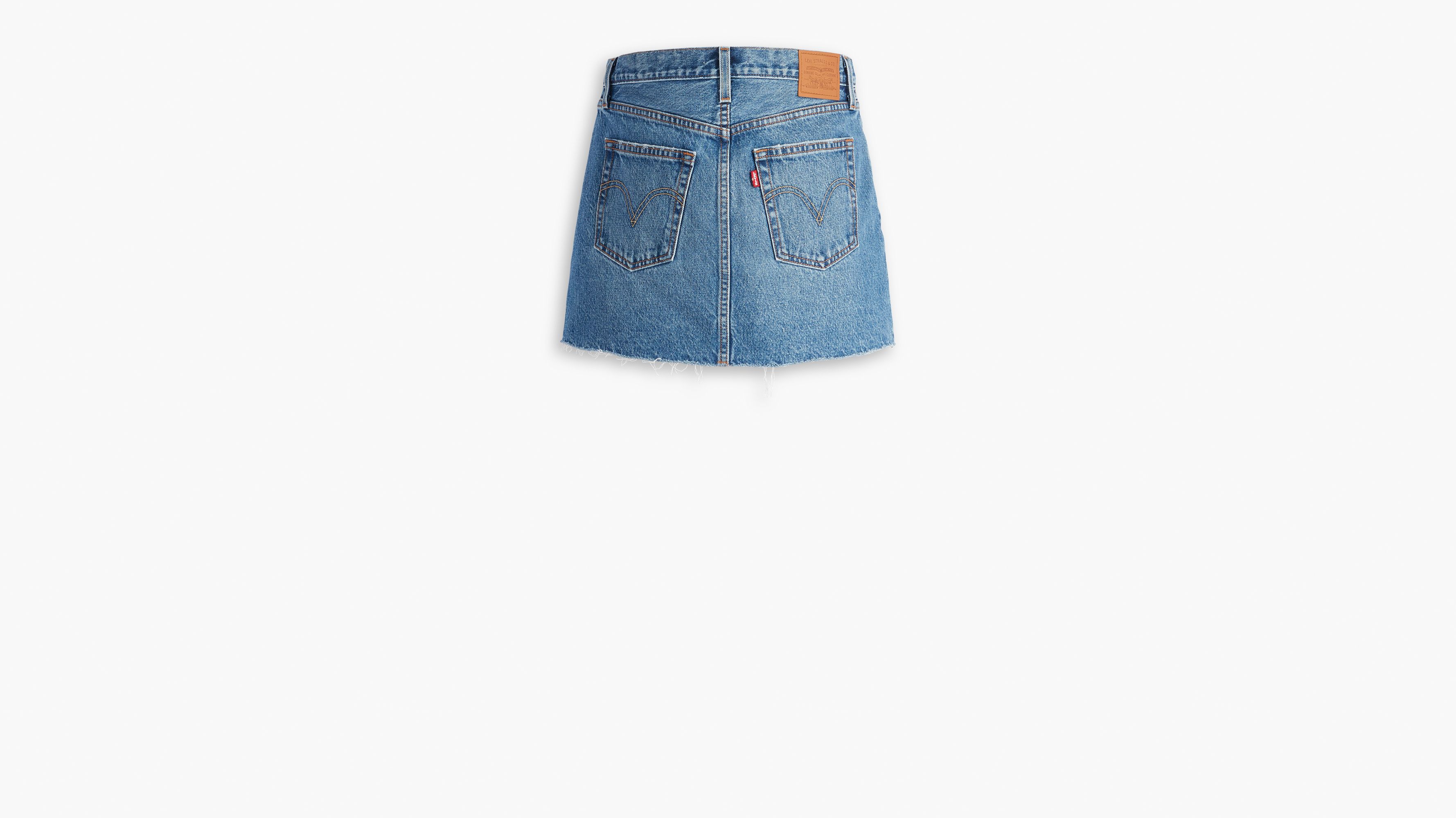 Jupe Icon - Medium Indigo Destructed - Bleu