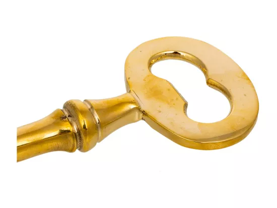 Ouvre-bouteille clé en métal doré 4x2x15,5h