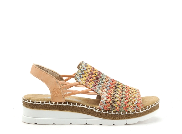 Rieker nu pieds plats femme v1241 multicolore