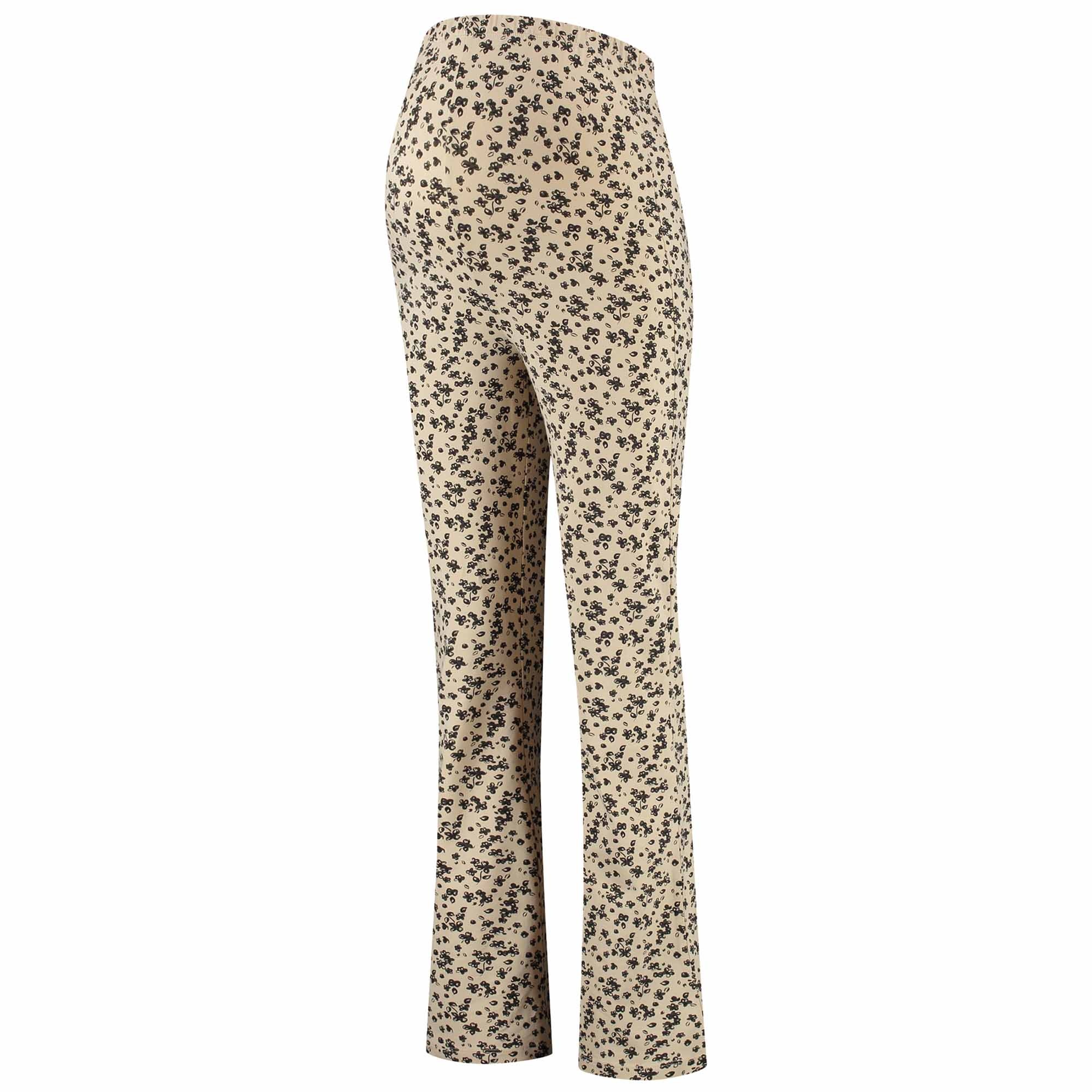 Prénatal zwangerschapsbroek lang bloemen beige