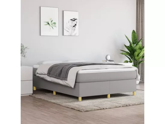 Sommier à lattes de lit Gris clair 140x190 cm Tissu