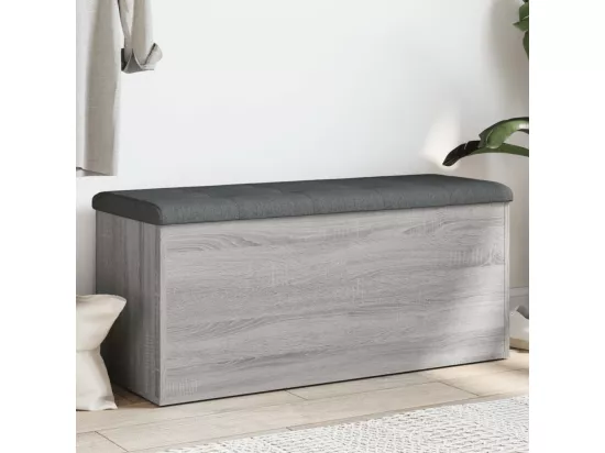Banc de rangement sonoma gris 102x42x45 cm bois d'ingénierie