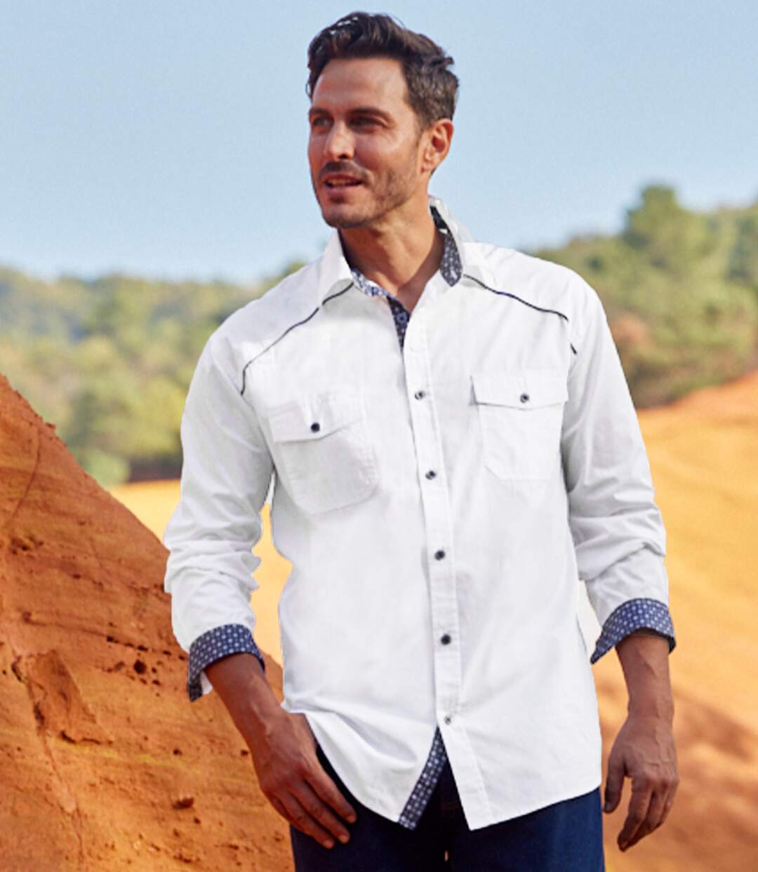 Chemise Blanche Style Country